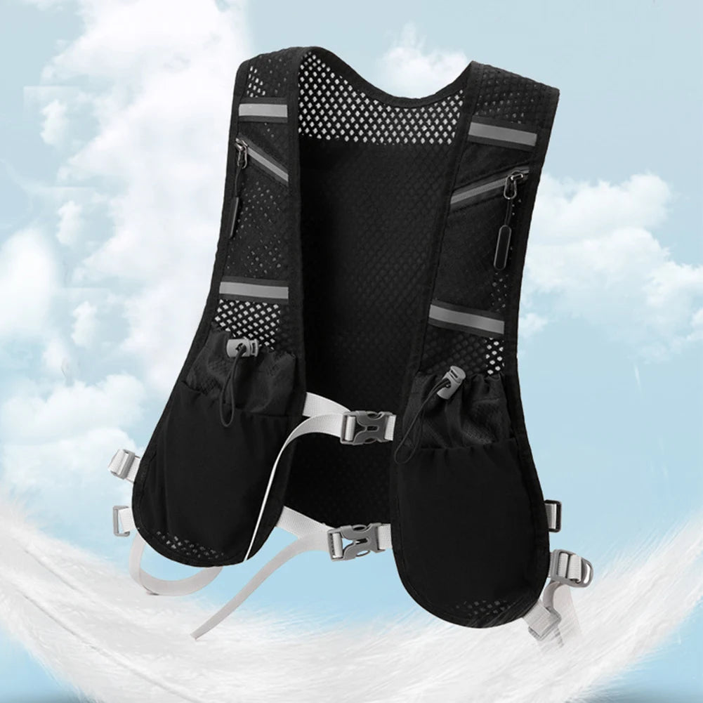 Hydration Running Vest Running Phone Holder Vest Multi-pockets Lightweight Cycling Backpack Breathable for Outdoor Sports
