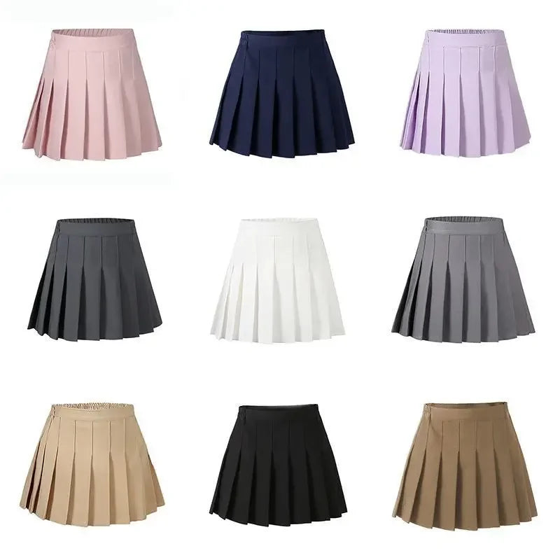 Summer Baby Girls Cake Skirts Solid Elastic Waist Children Girl Pleated Skirts High Quality Preppy Style Junior Girl Dance Skirt