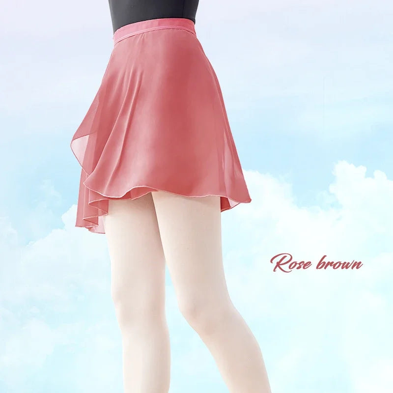 Women Ballet Skirt Black Chiffon Dance Skirt Girls Dance Wrap Skirt Semi-opaque Skirt Dance Skirt Ballerina Skirt Adjustable Tie