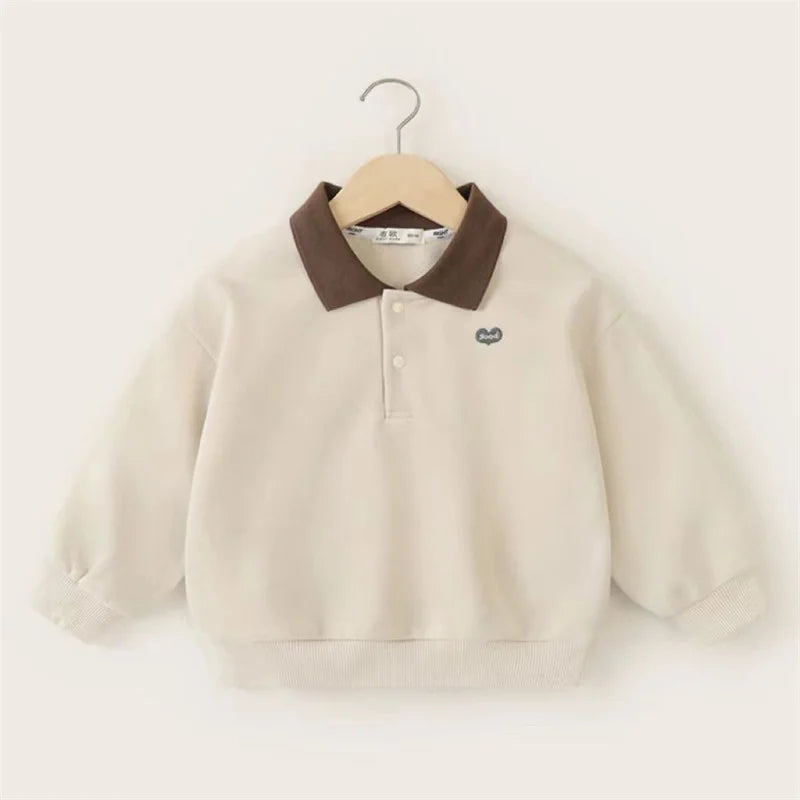 Autumn Boys Sweater Kids Long-Sleeved Pullover Spring  New Children's Fashion Loose Tops Teens  Letter  Casual Jumper 2-8 Years